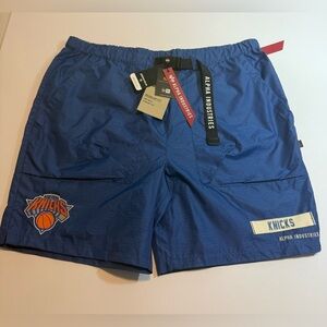 NWT New Era Alpha Industries Men’s Blue Knicks Shorts, Size 2XL